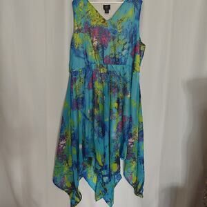 EsY Studio EY Women 3X Blue Green Sleeveless Fairy Dress